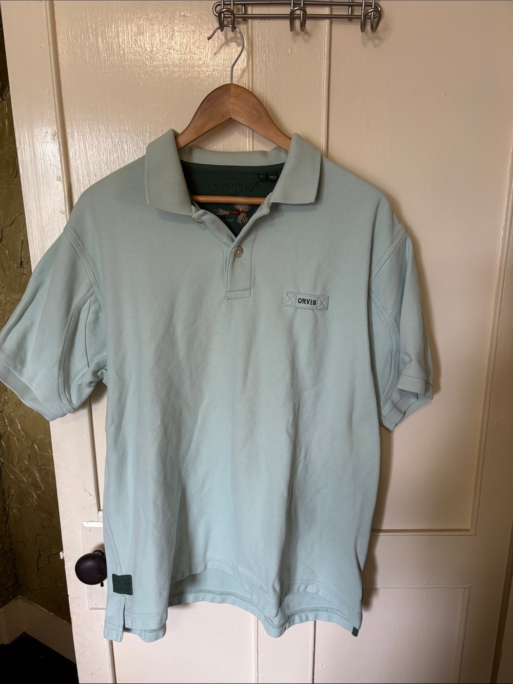 Orvis Men’s Polo in Pale Aqua